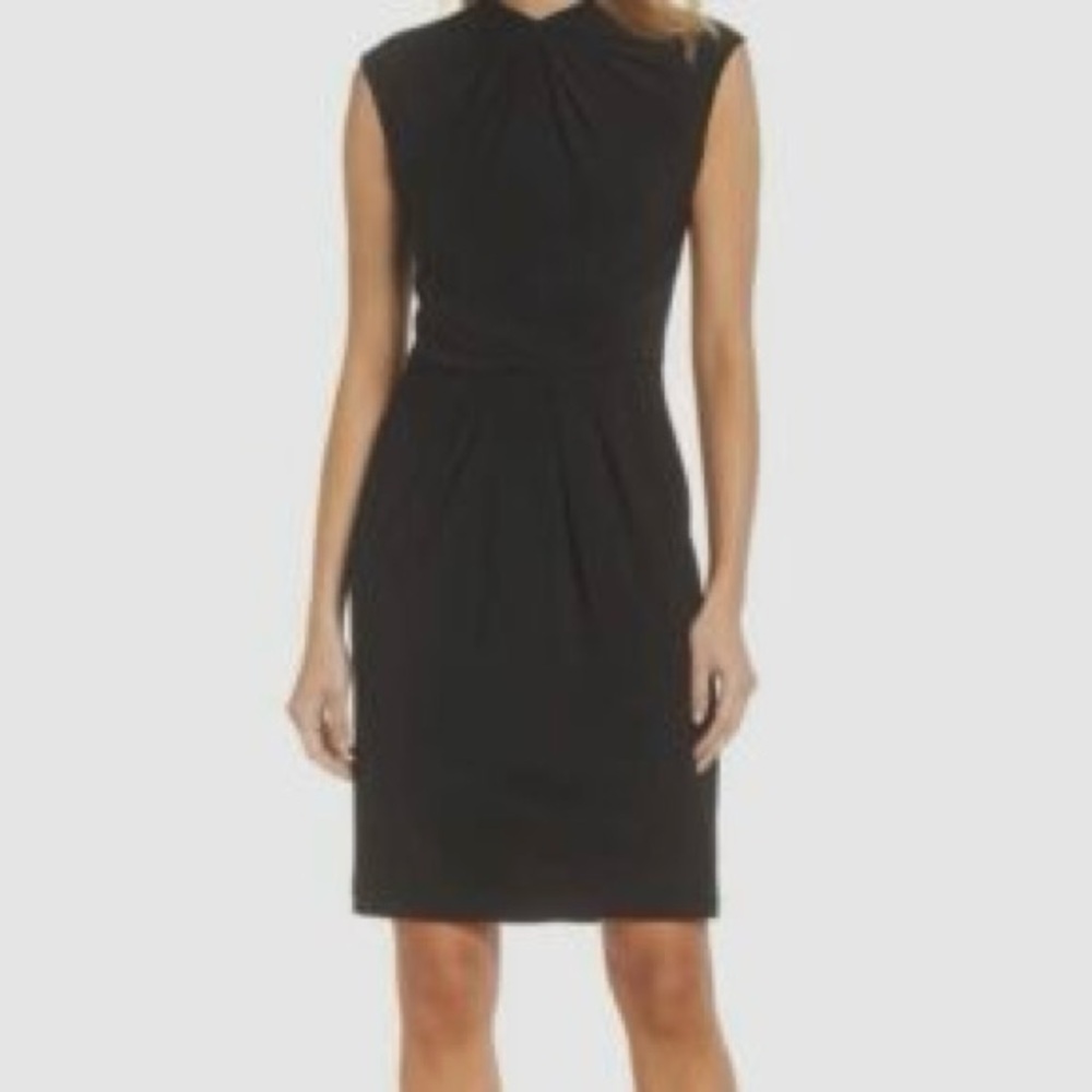 Adrianna Papell Black Midi Dress